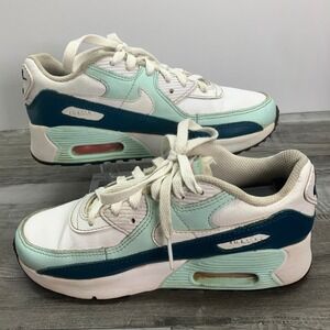 Nike Air Max 90 Kids Sneakers White Mint Green Teal DV3608-104 Size 2.5Y